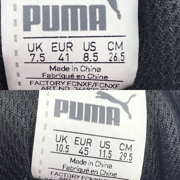 PUMA Mens Smash V2 Mid Suede Black White Shoes - Picture 8 of 8